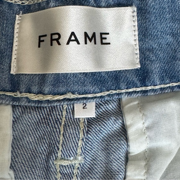 FRAME DENIM Pleated Wide Cuffed Shorts Size 2 NWT - Picture 6 of 9